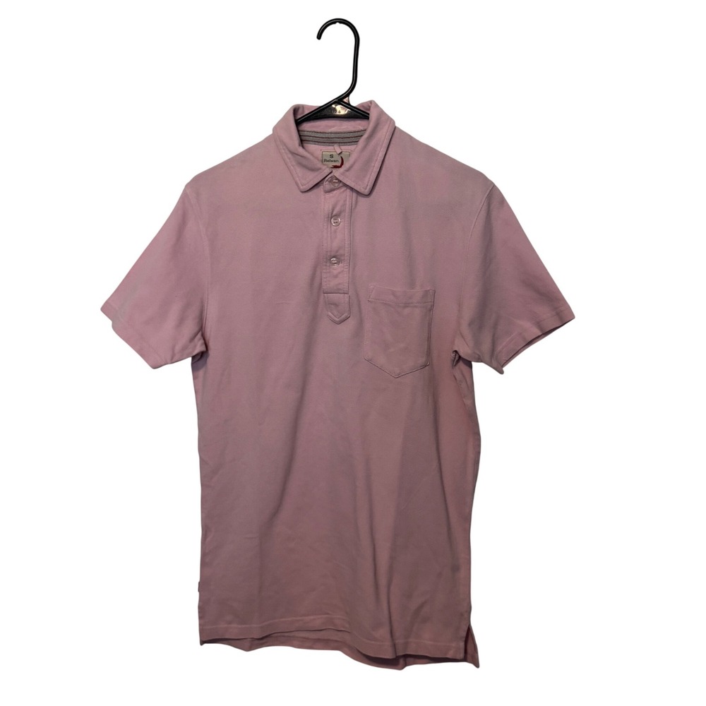Relwen Polo Shirt Mens Small Pink Short Sleeve Cotton Pique Pocket Golf Preppy